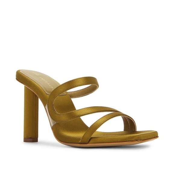 ILIO SMERALDO X Maeve Reilly Strappy Mules in Olive 40 With Box Womens High Heel - Picture 1 of 13